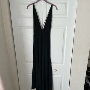 Deep V low back maxi dress